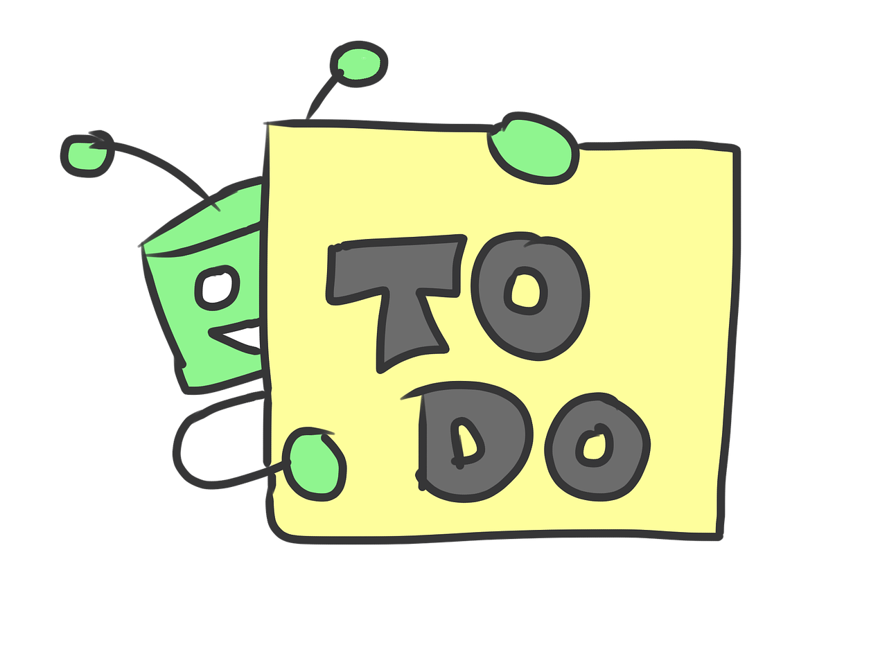 robot, postit, note