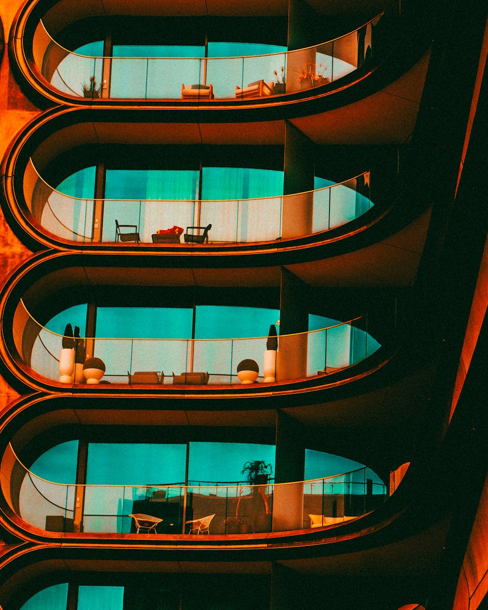 Futuristic apartment building