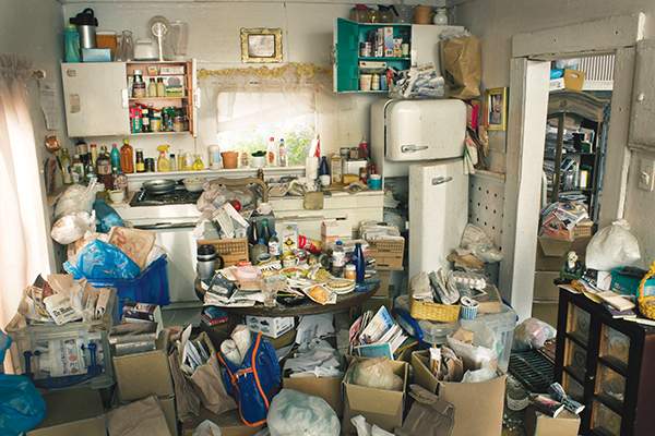Before Cleaning up a hoarders house