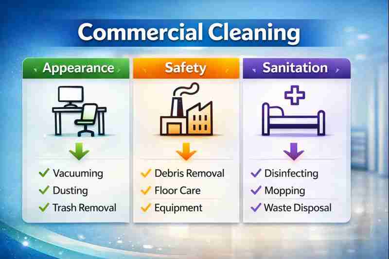 Different Stages of Commercial Cleaning