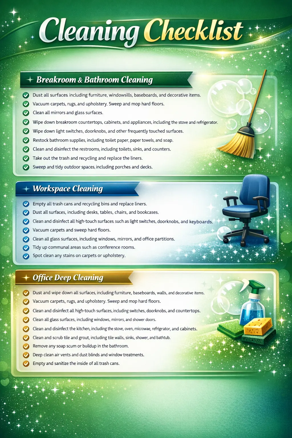 Commercial Cleaning For Different workspace