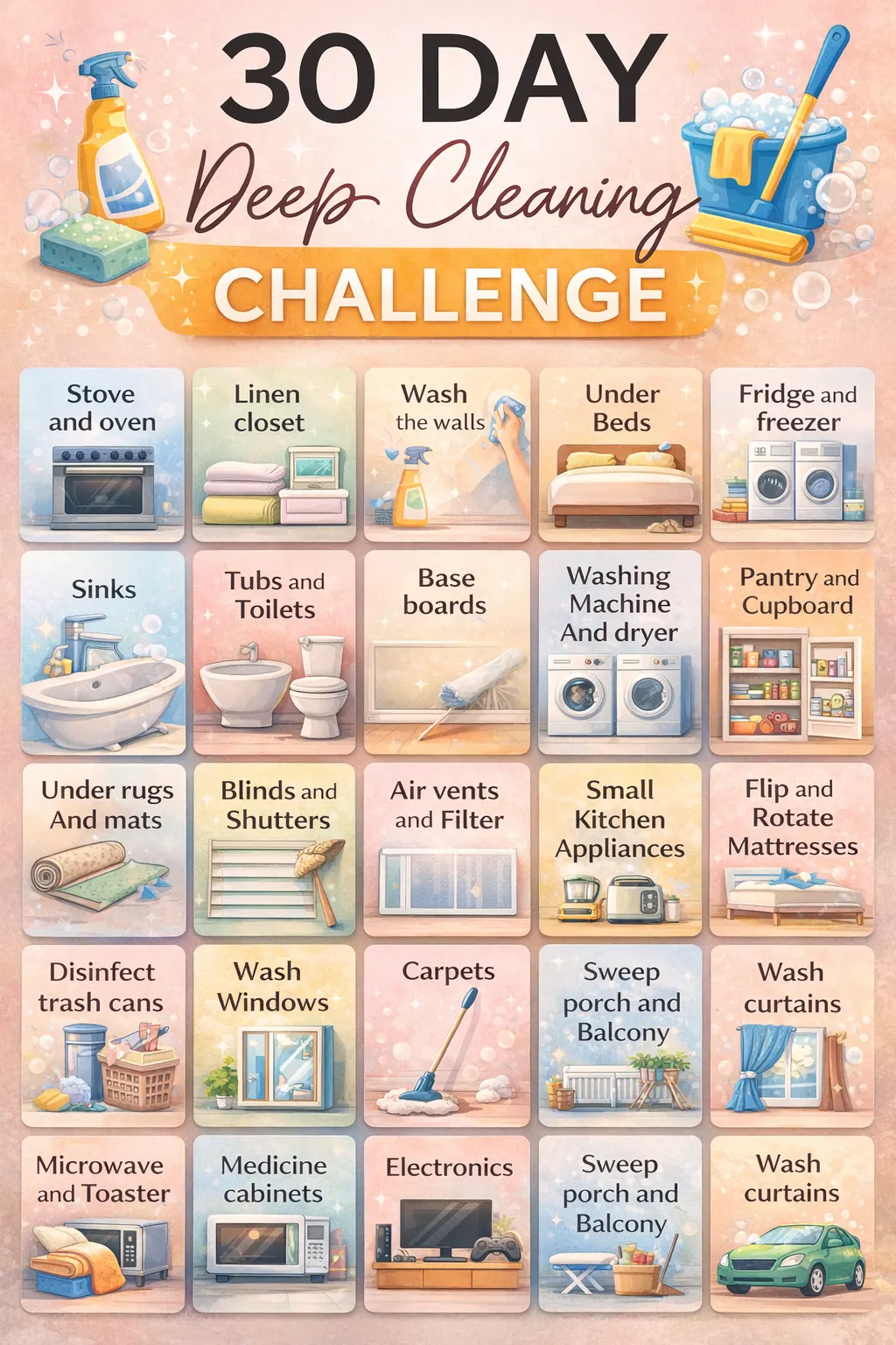 30 Days Deep Cleaning Challenge